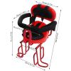 MUSESPANI Portable Rear Child Bike Seat, Soft Saddle Chair w/Foot Pedal, Front Mounted Baby Kids Safety Seat Carrier Adjusting Belt Buckle Easy Installation (red) view 2