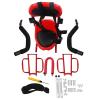 MUSESPANI Portable Rear Child Bike Seat, Soft Saddle Chair w/Foot Pedal, Front Mounted Baby Kids Safety Seat Carrier Adjusting Belt Buckle Easy Installation (red) view 3