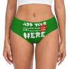 Custom Panties for women Add Photos and Text for You Customized Sexy Funny Panties Underwear Custom Panties Underwear with Photo Customize Gifts for Lover Mom Valentine Day 4X-Large Green view 2