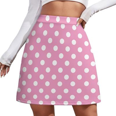 TVCATYE Polka Dot Pink Graph Short Skirt Athletic Skorts Womens Golf Skirts Pickleball Skort Breathable High Waist Workout Sports Skort