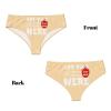 Custom Panties for women Design Your Own Text Customized Sexy Funny Panties Underwear Custom Panties Underwear with Photo Design Gift for Lover Mom Valentine Day 4X-Large Yellow view 4