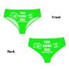 Custom Panties Text for Customization Custom Panties with Photo Personalized Sexy Funny Panties for women Design Gift for Lover Wife Birthday XX-Large Green view 4