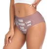Custom Panties Images or Text for Customization Personalized Briefs Underwear with Photo Custom Sexy Funny Panties for women Customization Gift for Lover Wife Valentine Day Large Brown view 2