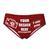Custom Panties Add Your Text/Image Custom Briefs with Photo Personalized Sexy Funny Briefs for women Customize Gifts for Lover Wife Birthday XX-Large Red view 1