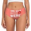 Custom Panties for women Design Your Text Custom Sexy Funny Briefs Underwear Personalized Panties Underwear with Photo Customized Gift for Mom Wife Birthday XX-Large OrangeRed view 2