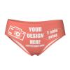 Custom Panties Add Your Text/Photo Customized Briefs Underwear with Photo Personalized Sexy Funny Briefs Underwear for women Personalized Gift for Mom Wife Valentine Day 4X-Large OrangeRed view 1
