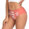 Custom Panties Add Your Text/Photo Customized Briefs Underwear with Photo Personalized Sexy Funny Briefs Underwear for women Personalized Gift for Mom Wife Valentine Day 4X-Large OrangeRed view 2