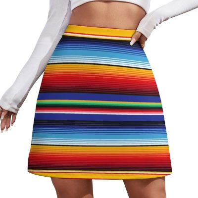 TVCATYE Mexican Stripe Short Skirt Athletic Skorts Women Golf Skirts Mini Skirt Breathable High Waist Workout Sport Skort Yellow
