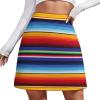 TVCATYE Mexican Stripe Short Skirt Athletic Skorts Women Golf Skirts Mini Skirt Breathable High Waist Workout Sport Skort Yellow view 1