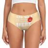 Custom Panties for women Design Your Text Custom Sexy Funny Underwear Customized Briefs with Photo Personalized Gift for Lover Wife Valentine Day Large Yellow view 2