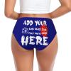 Custom Panties for women Put Your Photo On It Custom Sexy Funny Underwear Customized Briefs with Photo Customize Gift for Lover Mom Anniversaries 3X-Large Blue view 1