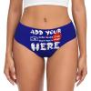Custom Panties for women Put Your Photo On It Custom Sexy Funny Underwear Customized Briefs with Photo Customize Gift for Lover Mom Anniversaries 3X-Large Blue view 2