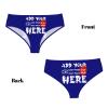 Custom Panties for women Put Your Photo On It Custom Sexy Funny Underwear Customized Briefs with Photo Customize Gift for Lover Mom Anniversaries 3X-Large Blue view 4