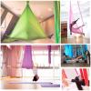 Aerial Yoga Hammock Swing Kit, Living Room Bedroom Gym Studio Classroom Anti Gravity Flying Yoga Hammocks Silk, Adults & Kids Fitness Equipment, Ceiling Mount with Fittings(Green2,5yards (4.6m)) view 2