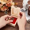 AHANDMAKER Keepsake Box, Wooden Storage Box Small Wood Box Wood Jewelry Box with Front Clasp and Fabric Decorative Box for Jewelry Storage Crafts Art Home Decoration view 3
