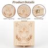 AHANDMAKER Keepsake Box, Wooden Storage Box Small Wood Box Wood Jewelry Box with Front Clasp and Fabric Decorative Box for Jewelry Storage Crafts Art Home Decoration view 4