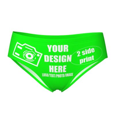 Custom Panties Design Your Text Personalized Panties with Photo Customized Sexy Funny Panties for women Customization Gifts for Lover Wife Anniversaries 3X-Large Green