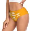 Custom Panties Put Your Photo On It Personalized Briefs with Photo Customized Sexy Funny Briefs for women Custom Gifts for Mom Wife Valentine Day Large Yellow view 2