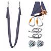 LZMZMQ Aerial Yoga Hammock Swing Kit, Living Room Bedroom Gym Studio Classroom Anti Gravity Flying Yoga Hammocks Silk, Adults & Kids Fitness Equipment, Ceiling Mount with Fittings(Grey,8.7yards (8m)) view 1
