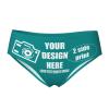 Custom Panties Design Your Photo Personalized Panties Underwear with Photo Custom Sexy Funny Briefs Underwear for women Design Gift for Mom Wife Birthday XX-Large Green view 1
