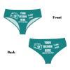 Custom Panties Design Your Photo Personalized Panties Underwear with Photo Custom Sexy Funny Briefs Underwear for women Design Gift for Mom Wife Birthday XX-Large Green view 4
