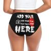 Custom Panties for women Design Your Own Image Text Customized Sexy Funny Briefs Personalized Briefs with Photo Design Gifts for Lover Wife Anniversaries Medium Black view 1