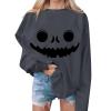 GOKKILRW Womens Pumpkin Sweatshirts 2024 Halloween Shirts Petite Long Sleeve Crewneck Casual Pullover Tops Cute Sweat Shirt Orange Sweatshirt Going Out Track Shirts view 1