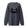 GOKKILRW Womens Pumpkin Sweatshirts 2024 Halloween Shirts Petite Long Sleeve Crewneck Casual Pullover Tops Cute Sweat Shirt Orange Sweatshirt Going Out Track Shirts view 2