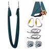 Aerial Yoga Hammock Swing Kit, Living Room Bedroom Gym Studio Classroom Anti Gravity Flying Yoga Hammocks Silk, Adults & Kids Fitness Equipment, Ceiling Mount with Fittings(Green2,7yards (6.4m)) view 1
