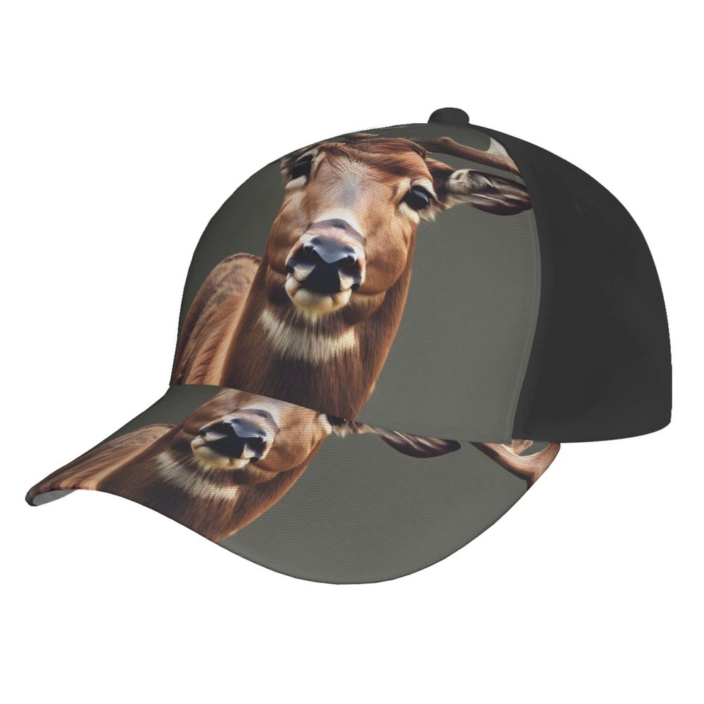 YQxwJL Beauty Deer Print Women Hat Baseball Cap Adjustable Baseball Cap Unisex Quick Drying Trucker Hats Black