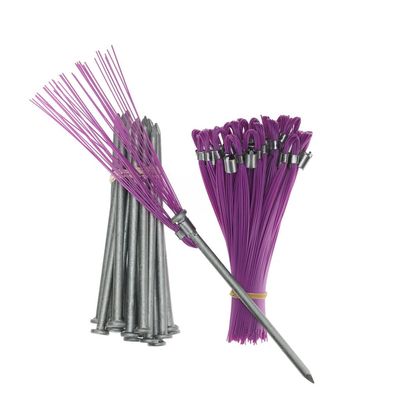 Trail Chasers 6-Inch Purple Ground Marking Whiskers (25 Pack), Heavy-Duty, Ready-to-Use Survey & Construction Markers for Sports Fields, Property Lines, Landscaping & Trails