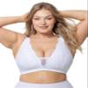 Kudreshov Lingerie Maria Cotton Stretch Lace Women's Bra Non-Padded, No Underwire, White, Plus Sizes B-DD, XXL 38C view 1