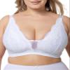 Kudreshov Lingerie Maria Cotton Stretch Lace Women's Bra Non-Padded, No Underwire, White, Plus Sizes B-DD, XXL 38C view 2