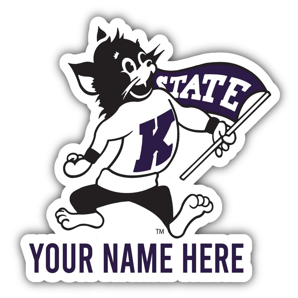Kansas State Wildcats Customizable Die Cut Vinyl Decal Sticker Officially Licensed Collegiate Product 8-Inch