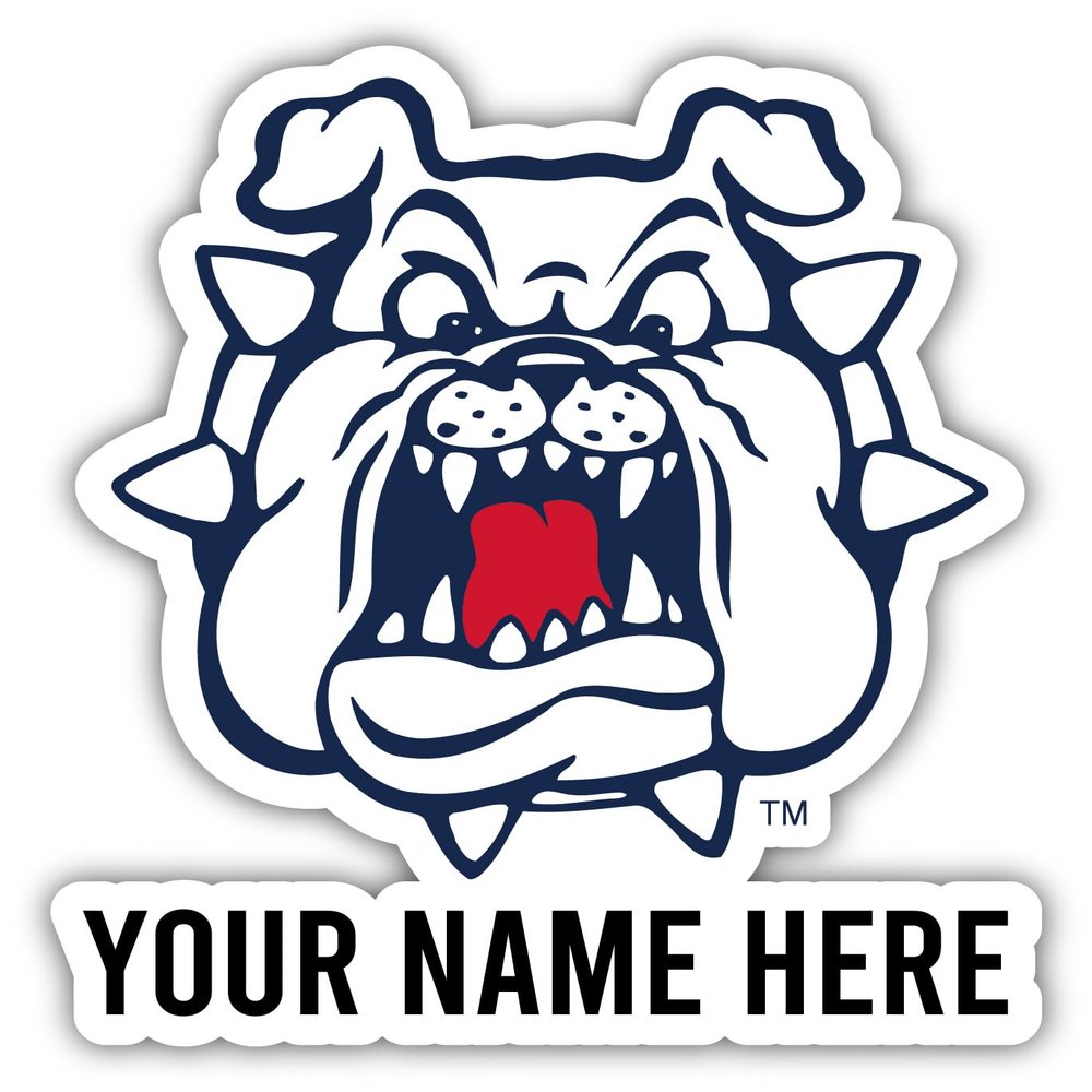 Fresno State Bulldogs Customizable Die Cut Vinyl Decal Sticker Officially Licensed Collegiate Product 8-Inch
