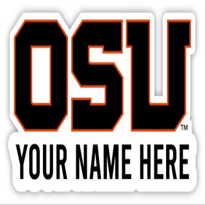 Oregon State Beavers Customizable Die Cut Vinyl Decal Sticker Officially Licensed Collegiate Product 10-Inch