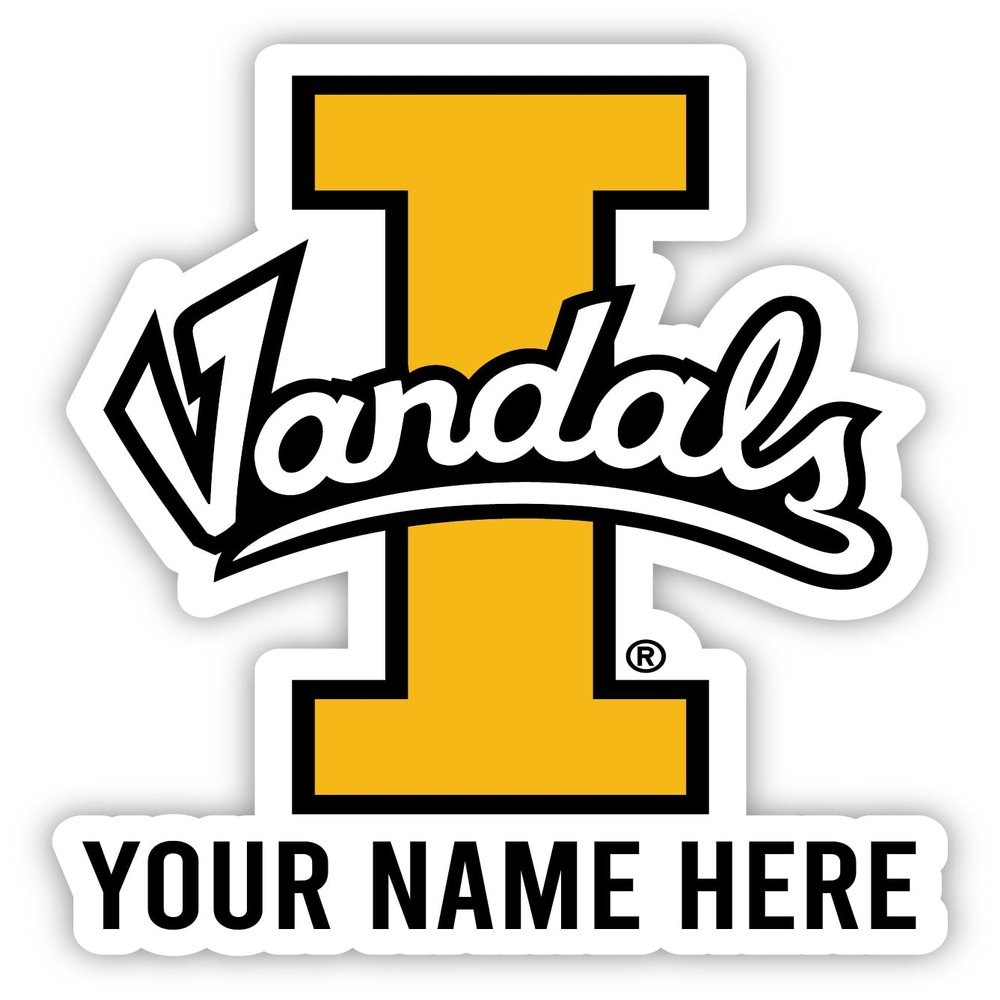 Idaho Vandals Customizable Die Cut Vinyl Decal Sticker Officially Licensed Collegiate Product 8-Inch