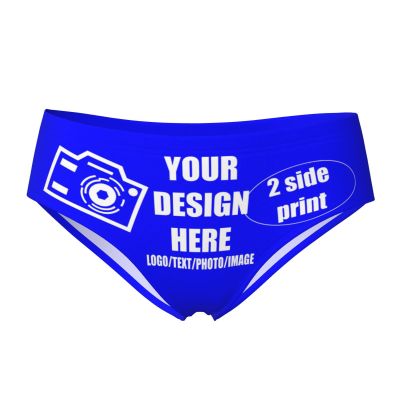 Custom Panties Customize Your Own Image Text Custom Panties Underwear with Photo Customized Sexy Funny Panties Underwear for women Customizable Gift for Mom Wife Anniversaries 3X-Large Blue