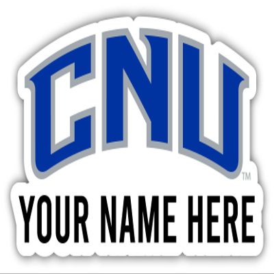 Christopher Newport Captains Customizable Die Cut Vinyl Decal Sticker Officially Licensed Collegiate Product 6-Inch