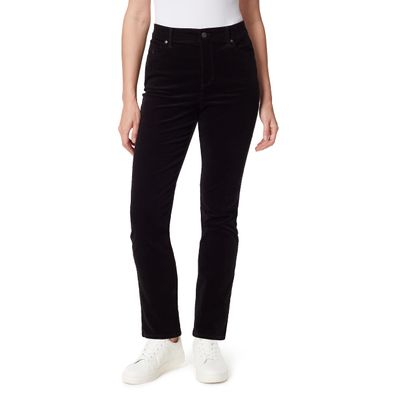 Gloria Vanderbilt Ladies Amanda Stretch Denim Jeans for Women, Tapered Womens Pants, Mom Jeans, Ladies Pants - Black 18