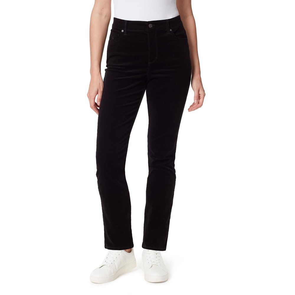 Gloria Vanderbilt Ladies Amanda Stretch Denim Jeans for Women, Tapered Womens Pants, Mom Jeans, Ladies Pants - Black 18