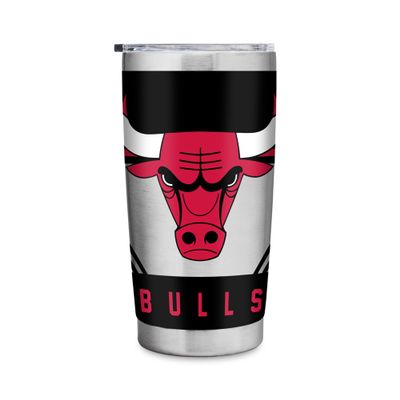 Rico Industries NBA Basketball Chicago Bulls 20oz Stainless Steel Tumbler with Lid - Great For Coffee, Tea, Water or Cocktails