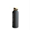 Daily Essentials Matte Black Stainless Steel Water Bottle With Bamboo Lid, 34 oz view 2