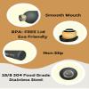 Daily Essentials Matte Black Stainless Steel Water Bottle With Bamboo Lid, 34 oz view 4