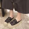 SACFOF Women's Mesh Platform Flat Espadrille Mules Closed Toe Summer Casual Breathable Slip On Slide Sandals Non-Slip Walking Beach Sandals view 3
