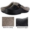 NIDDISLIP Unisex Winter Fur Lined Clogs Shoes Cushioned Fleece Clogs Indoor Outdoor Fuzzy Slippers Comfy Memory Foam Fluffy Lined Clogs Garden Waterproof Mules(Black-1,6/6.5) view 4