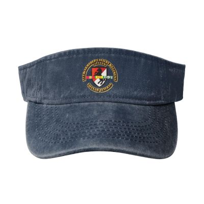 11th Armored Cavalry Regiment W Vietnam Sport Sun Visor Hats Cotton Ball Caps Empty Top Baseball Sun Cap for Men Women Navy Blue