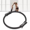 KIMISS Pilates Ring - Fitness Exercise Circle with Nonslip, Foam Padded Handle for Thigh Workout and Body Strengthening (Black) view 2