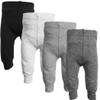 123 Bear Infant and Toddler Soft Cotton Spandex Boys and Girls Pants Multipacks (Black 2, 3T) view 1