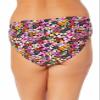 California Waves Plus Women's Plus Bikini Bottoms (Super Bloom Black Multi, 3X) view 2